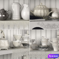 Provence decor set 3D Model Vray