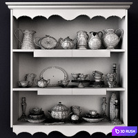 Provence decor set 3D Model Vray