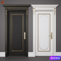 Interroom door 3D Model Corona