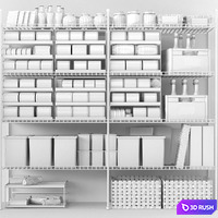 Showcase with conservation. spices and groceries in the supermarket 11 3D Model Vray, Corona