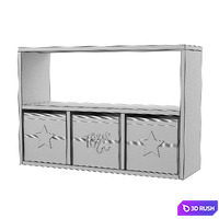 Toy Storage Boxes 3D Model Vray