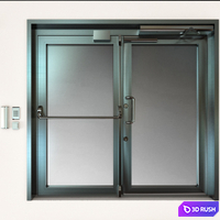 Metal fire doors 3D Model Vray, Corona