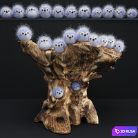 Birds 3D Model Corona