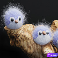 Birds 3D Model Corona