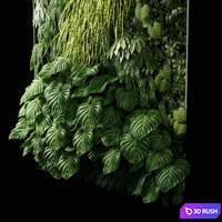 Vertical garden 06 3D Model Vray, Corona