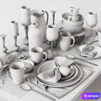 Tableware 05 3D Model Corona