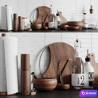 Kitchen decor 2 3D Model Vray, Corona
