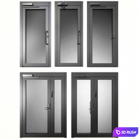Metal fire doors 3D Model Vray, Corona