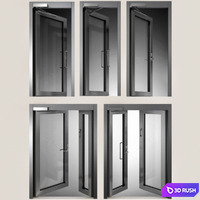 Metal fire doors 3D Model Vray, Corona