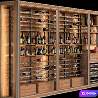 JC Wine Cabinet 5 3D Model Vray