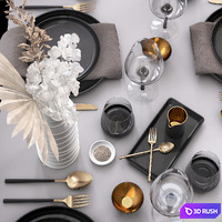 Serving with dry plants 3D Model Vray