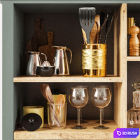 Kitchen Decorative set 061 3D Model Corona