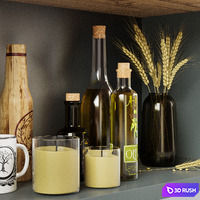 Kitchen Decorative set 061 3D Model Corona