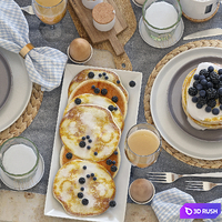 Table setting 38. Breakfast - 5 3D Model Vray, Corona