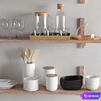 Kitchenware and Tableware 05 3D Model Vray, Corona