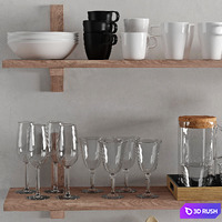 Kitchenware and Tableware 05 3D Model Vray, Corona