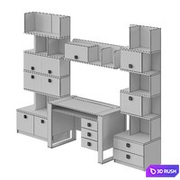 Furniture for childrens Hoff Models-2 3D Model Vray, Corona