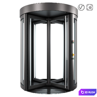 Revolving door Dorma Geryon 3D Model Vray, Corona