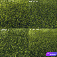 Mowed Lawn 01 3D Model Corona