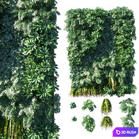 Vertical garden_ Green wall 02 3D Model Corona