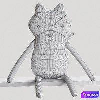 Raccoon plush toy 3D Model Corona