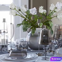 Table setting 42 3D Model Vray, Corona