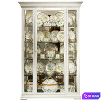 Classical display cabinet with porcelain table service 3D Model Vray
