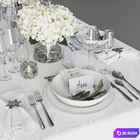 Luxury Table Setting 3D Model Corona