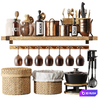 Kitchen accessory decor set collection 3D Model Vray, Corona