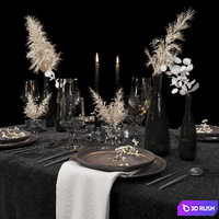 Table Setting 3D Model Corona