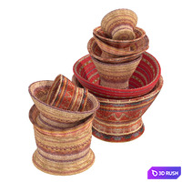 Yemen Saudi Basket Collection of Twelve 3D Model Corona