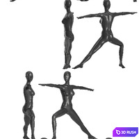 Sport mannequins 3 3D Model Vray