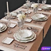 Table setting 11 3D Model Vray