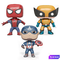 3 funko pop set of toys 3D Model