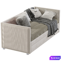 Contemporary style sofa bed 5 3D Model Vray, Corona