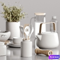 Decorative set 036 3D Model Corona