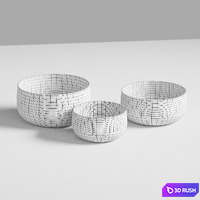 Zen Bowls set by Emissary H&amp;G 3D Model Corona