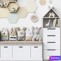 Toys and furniture set 114 3D Model Vray, Corona