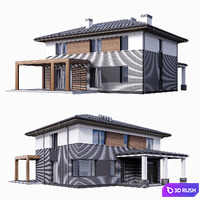 Villa 003 3D Model Vray, Corona