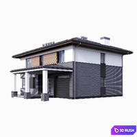 Villa 003 3D Model Vray, Corona