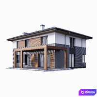 Villa 003 3D Model Vray, Corona