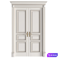White interior doors in classic style. Entrance Classic interior doors 3D Model Vray, Corona