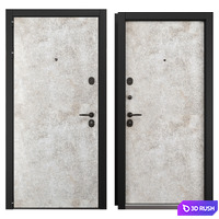Entrance metal door Newest NT HPL 1 (Holz) 3D Model Vray, Corona
