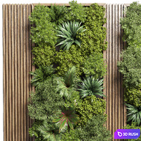 Fitowall Wood frame Vertical graden wall decor bax 3D Model Corona