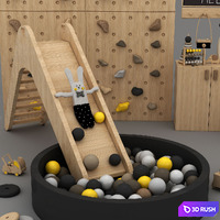 Toys and furniture set 3D Model Vray