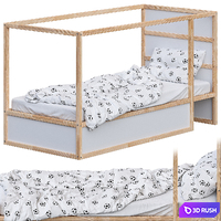 KURA Double bed IKEA 3D Model Corona