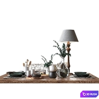 Table setting 1 3D Model Corona