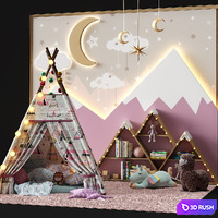 Childroom decor vol5 3D Model Vray, Corona