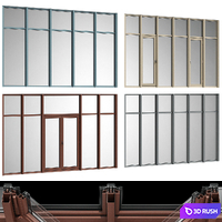 Stained aluminum fire doors