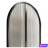 Classic glass doors 3D Model Vray, Corona